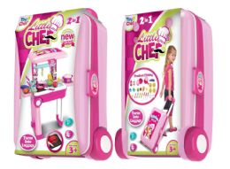 8 pieces 2 In 1 B/o Travel SuitcasE- Kitchen Set With Light And Sound - Girls Toy Sets
