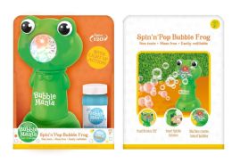 12 pieces Battery Operated Light Up Frog Bubble Machine - Bubbles