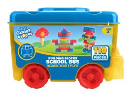 6 pieces Bus With Blocks 110pcs - Baby Toys