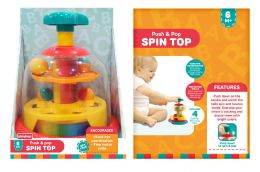 12 pieces Beetle Spin Top (Star Head) 7 Ball - Baby Toys