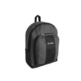 30 Pieces 17" Backpack w/ Front and Side Pockets in Charcoal - Backpacks 17"