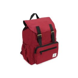 30 Pieces 16" Stylish Rucksack in Burgundy - Backpacks 16"