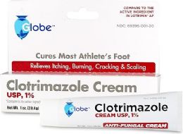 144 pieces Globe Clotrimazole1% Cream  0.5 oz - First Aid For Donation