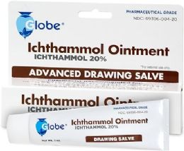 144 pieces Globe Drawing Salve (ichthammol) Ointment  1 oz - First Aid For Donation