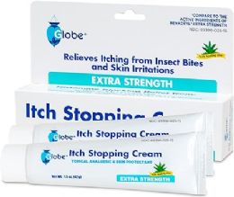 144 pieces Globe Itch Stopping Cream  1.5 oz - First Aid For Donation