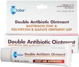 144 pieces Globe Double Antibiotic Ointment  1 oz - First Aid For Donation