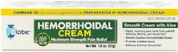 144 pieces Globe Max Strength Hemorrhoid Cream With Aloe  1.8 oz - First Aid For Donation