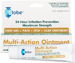 44 pieces Globe Triple Antibiotic Plus Pain And Scar Ointment  (multI-Action)  1 oz - First Aid For Donation
