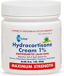 24 pieces Globe Hydrocortisone 1% Cream 16 oz - First Aid For Donation