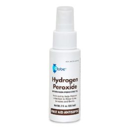 24 pieces Globe Hydrogen Peroxide 3% Spray 2 Fl. oz - First Aid For Donation