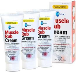 144 pieces Globe Muscle Rub Cream 3 oz - First Aid For Donation