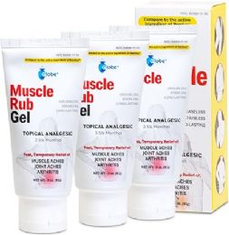 144 pieces Globe Muscle Rub Gel 3 oz - First Aid For Donation