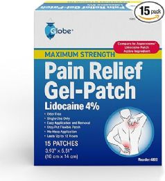 24 pieces Globe Pain Relief Patch Lidocaine 4%  15/box - First Aid For Donation