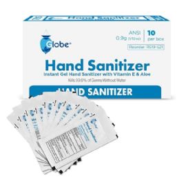 100 pieces Globe Hand Sanitizer 0.9g  10/box - First Aid For Donation