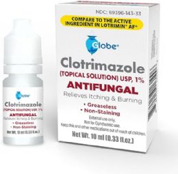 150 pieces Globe Clotrimazole 1% Solution 10 Ml Bottle - First Aid For Donation