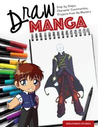 12 pieces Draw Manga - SteP-BY-Step, Easy To Follow Directions - Coloring & Activity Books