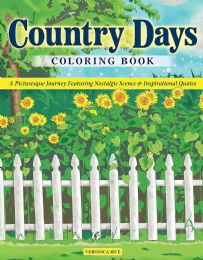 12 pieces Country Days Coloring Book - A Picturesque Coloring Journey - Coloring & Activity Books