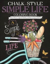 12 pieces ChalK-Style Simple Life Coloring Book - Coloring & Activity Books