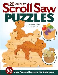 12 pieces 20-Minute Scroll Saw PuzzleS-56 Easy Animal Designs - Crosswords, Dictionaries, Puzzle books