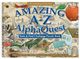 12 pieces Amazing A-Z Alphaquest - Seek & Find Challenge Puzzle Book - Crosswords, Dictionaries, Puzzle books
