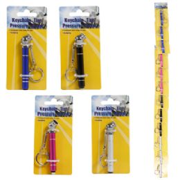 48 pieces Tire Pressure Gauge 10-50psi 3.23in On 12pc Disp Strip 4 Asst Colors - Store