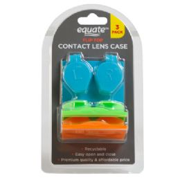 24 pieces Equate 3pk Contact Cases Flip Top - Store