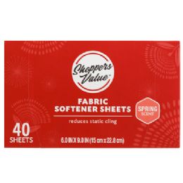 12 pieces Dryer Sheets 40ct Spring Scent Boxed Shoppers Value - Store