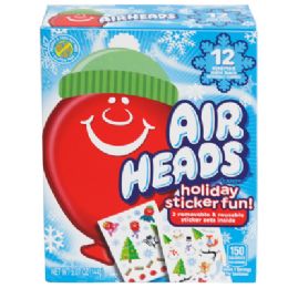 12 pieces Mini Airheads Holiday Sticker Fun Book 12 Mini Bars/box In Counter Display - Store