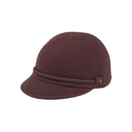 24 of Ladies' Wool Jockey Cap BROWN