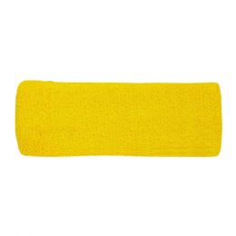 24 Pieces Cotton Terry Cloth Headband YELLOW - Fitness and Athletics