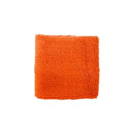 24 Pieces Cotton Terry Cloth Wrist Band ORANGE - Fitness and Athletics