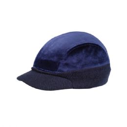 24 of 4 Panel Velour Fashion Cap NAVY