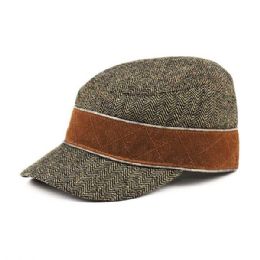 24 of Infinity Selecitons Wool Blend Army Cap OlivE-Small