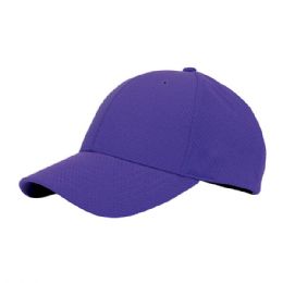 Athletic Moisture Wicking Mesh Cap Purple