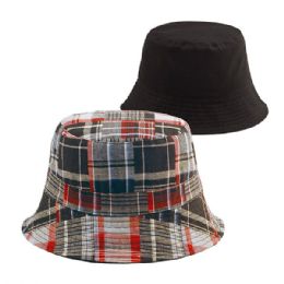 Girls' Reversible Twill Bucket Hat Black
