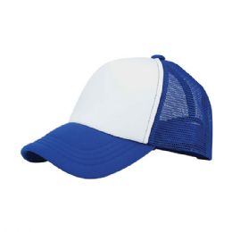24 of Youth Trucker Cap WhitE-Royal