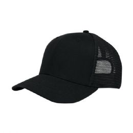 24 of Deluxe Trucker Cap BlacK-Black