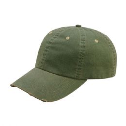 24 of Distressed Dirty Wash Herringbone Cap Olive