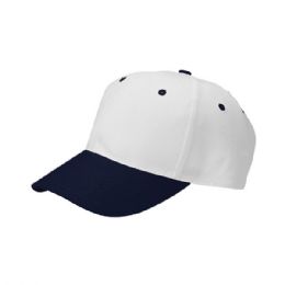 24 of Low Profile Twill Cap WhitE-Navy