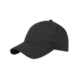 24 of Poly Cotton Twill Cap Charcoal
