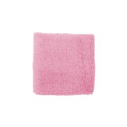 24 Pieces Cotton Terry Cloth Wrist Band PINK - Fitness and Athletics