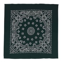 24 of Amoeba Print Bandana Dark Green