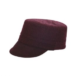 24 of Ladies' Fashion Wool Cap MAROON