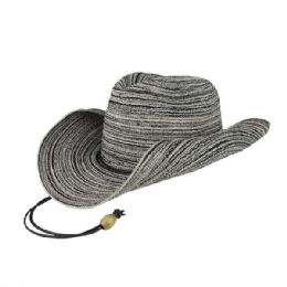 24 of Poly Braid Cowboy Hat Black