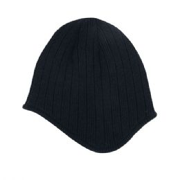 24 of RiB-Knit EaR-Flap Beanie Charcoal