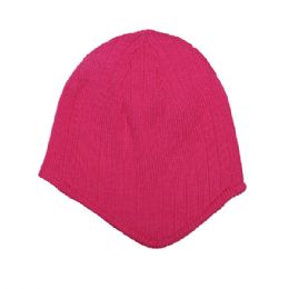 24 of RiB-Knit EaR-Flap Beanie Magenta