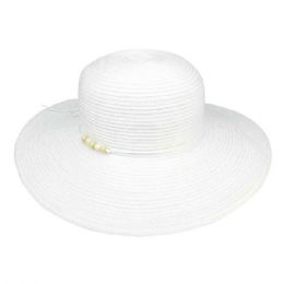 24 of Infinity Selections Ladies' Fashion Toyo Hat WHITE