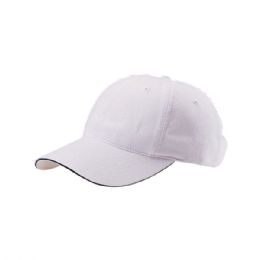 24 of Low Profile Light Weight Brushed Cotton Twill Cap White