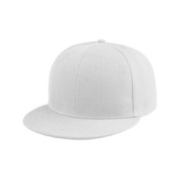 24 of Flat Bill Fitted Cap White L