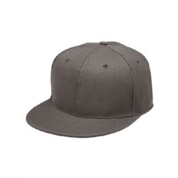 24 of Flat Bill Twill Cap Charcoal